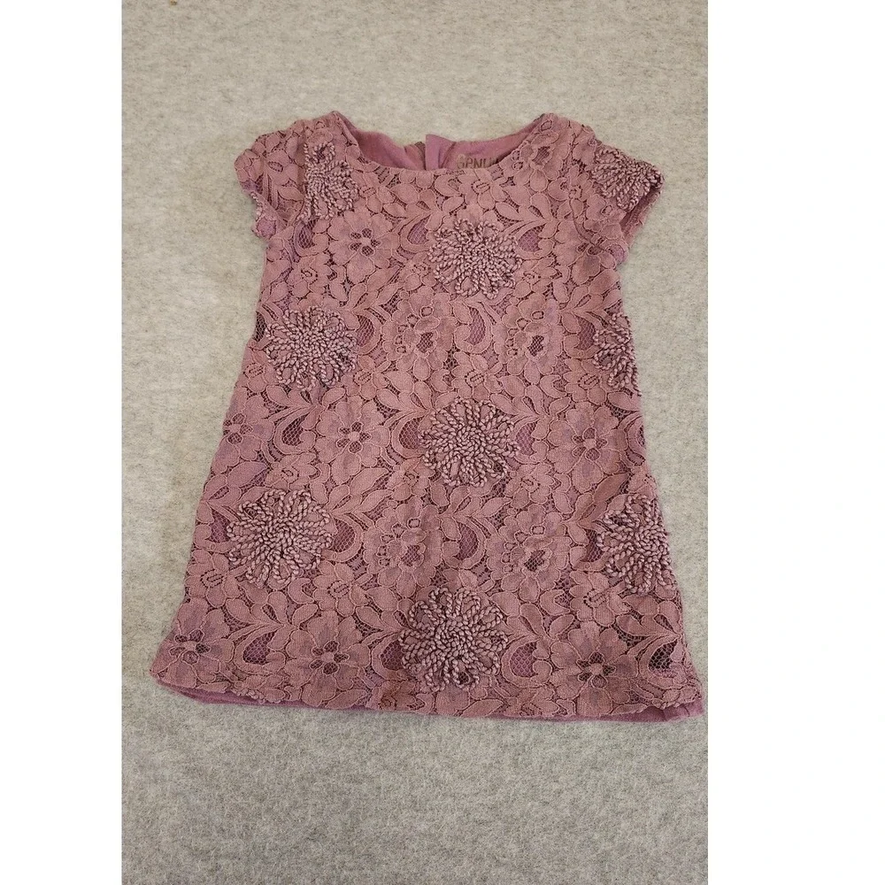 Genuine Kids from OshKosh Dress Girls‎ 2T Mauve Lace Floral Cap Sleeve Party